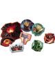 Цветни картонени жетони на тема фентъзи от настолна игра: под земята, включително вулкан, каменен меч, дракон, брониран шлем, око и огнена корона - идеални за стратегическа игра.-3-thumb