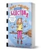 Забавната корица на "Ново училище и други бедствия - книга 6: Най-щурата екскурзия на света" показва момиче в жълто с метла, пеперуди, цветен български текст и облаци на розов фон, предизвикващи каприз и магия.-1-thumb