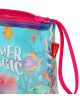 Несесер Legami - Summer is Magic има розова каишка и ярък дизайн на тропически риби, корали и водорасли. На нея е изобразен надписът "SUMMER MAGIC" и червен етикет на LEGAMI, което я прави идеален цветен плажен аксесоар.-3-thumb