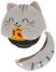Нож за пица Legami - Kitty е сладка, кръгла пица с формата на котка със сиви ивици, розови ушички, румени бузки и парче в лапата. Опашката в долната част служи като дръжка за лесно използване.-1-thumb