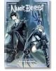Корица на "Екзорсистът на Нуе", том 3: екзорсистът на духове Гакуро Яджима седи със скръстени ръце до среброкосо момиче със сини панделки и жезъл; и двамата изглеждат сериозни.-1-thumb