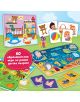 Образователен комплект Lisciani Giochi Carotina Baby - 60 игри включва цветни пъзели и карти с животни, деца и предмети. С розово кръгче е отбелязано "60 образователни игри за развитие на умения" на български език.-4-thumb