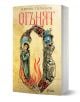 Корицата на книгата "Огънят" представя средновековно изкуство: молеща се фигура (вероятно поп Пейо) вляво, писател вдясно, пламъци в центъра, всички в близост до Софийска митрополитска черква. Заглавието е изписано в горната част на кирилица.-1-thumb
