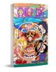 На корицата на „One Piece“, том 112, са изобразени ярки герои като Монки Д. Луфи в центъра, заобиколен от екипажа си „Сламените шапки“ и мощни противници, всички илюстрирани в динамичен манга стил, като класическото лого на поредицата „One Piece“ е изписа-1-thumb