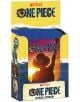 Кутията за One Piece стикери, 5 бр., съдържа логото на сериала, герой, вдигнал юмрук при залез слънце, и странични изображения на други герои от One Piece колекция.-thumb