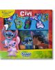 Оплетени истории: Стич е цветен Disney Lilo & Stitch интерактивен комплект с фигурки на Стич и Ейнджъл и книжка с илюстрация как Лило целува носа на Стич. Текстът е на български.-1-thumb