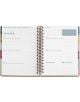 Седмичен тефтер - органайзер Miquelrius Arno Dufour Bouquet 2026 има отворена седмична подредба със спирала (понеделник-неделя), с раздели за бележки и дати, както и цветни месечни раздели - идеален за целогодишно планиране.-2-thumb