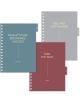 Комплект от три разделителни страници за вашия Седмичен тефтер - Оргайзер Miquelrius Arno Dufour Rosette 2026 в синьо, сиво и бордо, всяка с вдъхновяващ цитат за годишна мотивация и годишно планиране.-5-thumb