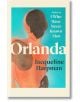 Корица на книгата за Orlanda. Абстрактна гола фигура без лице в кафяви и оранжеви тонове се появява на син фон, отразявайки психологическата и половата тематика на романа. Текстът на заглавието се наслагва върху изображението.-1-thumb