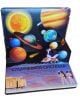 На една ярка страница от книгата „Панорамна книжка: Слънчевата система“ са изобразени Слънчевата система, робот-роувър, двама астронавти, както и текст на български език със заглавието „СЛЪНЧЕВАТА СИСТЕМА“.-4-thumb