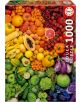 Пъзел Educa: Витамини, 1000 части - цветен пъзел с плодове и зеленчуци в дъгов градиент. Идеален избор за феновете на свежи и ярки композиции.-1-thumb