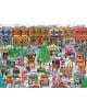 Пъзел Eurographics - Коледен фестивал, 500 части представя оживена зимна сцена с пазар, забавления и украсени витрини - перфектен избор за коледен пъзел със сняг и празнично настроение.-2-thumb