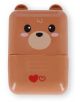 Печат Legami - Teddy Bear е малък, правоъгълен калъф с форма на сладко кафяво мече, илюстрирано с муцунка, заоблени уши и две червени сърца-идеален подарък за Свети Валентин.-2-thumb