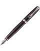 Писалка Diplomat M Excellence A Black с метално перо, черен корпус и сребристи акценти е поставена диагонално върху бял фон - идеалният избор в книжарница Orange за всички, които търсят писалки онлайн.-1-thumb