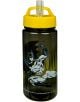 Пластмасова бутилка Scooli Batman, модел 2026 - черна пластмасова бутилка с жълта капачка и сламка, с илюстрация на Батман в действие. Идеална бутилка за училище за малки фенове на супергероите.-1-thumb