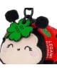 Плюшен ключодържател Legami - Ladybug е с усмихната божа краставица с черни антени, червено тяло и зелена четирилистна детелина с надпис GET LUCKY - симпатично подарък сърце с марката LEGAMI.-3-thumb