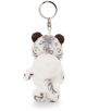 Плюшен ключодържател Ничи - Снежният леопард Елени е показан отзад - с тъмни петна, кафяви ушички, раирана опашка и сребрист ключодържател-перфектен пухкав аксесоар за всяка чанта.-3-thumb