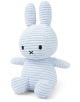 Плюшена играчка Miffy Eco Corduroy - светлосин заек, 23 см, с дълги уши и X-образна уста, е перфектен подарък за момченце.-2-thumb