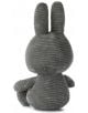 Плюшена играчка Miffy Sitting Corduroy - Тъмносив заек, 33 см. - Miffy - Bon Ton Toys - 8719066003802-1-thumb