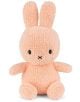 Плюшена играчка Miffy Terry - бледооранжев заек, 23 см, с мека козина, изправени уши и малък Х-образен нос. Седи изправена на бял фон. Изработена от Bon Ton Toys.-1-thumb
