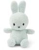 A плюшена играчка Miffy Terry - бледозелен заек, 23 см, с дълги уши, черни кръгли очи и малка уста Х-образна, седящ изправен на бял фон.-1-thumb