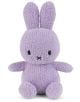 Плюшена играчка Miffy Terry - лилав заек, 23 см, със софтуер, плюшена козина, черни бродирани очи и малка уста X-образна форма, седнал изправен на бял фон.-1-thumb