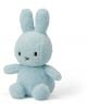Мека, светлосиня плюшена играчка Miffy Terry - светлосин заек, 23 см със зачервени бузи и изправени уши седи на бял фон-очарователна Miffy плюшена играчка от Bon Ton Toys.-2-thumb