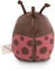 Плюшена играчка от колекцията Nici Mymochi Minis, проектирана да прилича на божа кравичка с кръгло кафяво тяло, розови крила с кафяви петна, две кафяви антени и малък текстилен етикет - предлага се в книжарница Orange.-2-thumb