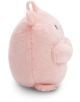 Кръгла, мека, светлорозова плюшена играчка от колекцията Nici Mymochi Minis, с малки ушички, примка отгоре и семпли зашити черти на лицето, показана в страничен план.-2-thumb