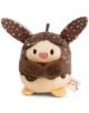 Плюшена играчка от колекцията Nici Mymochi Minis с уши като на зайче, покрити с цветни точки, кръгло кремаво и кафяво тяло, жълти крачета и розово носле във формата на сърце. Намерете тази сладка Плюшена играчка книжарница Orange.-1-thumb