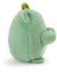 Малка, кръгла, зелена плюшена играчка Nici Mymochi Minis с малки ръчички, крачета и жълта примка отгоре, показана под страничен ъгъл на бял фон. Предлага се в книжарница Orange.-2-thumb