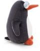 Плюшена играчка Nici - Пингвинът Хорхе, 20 см, със заоблено тяло, тъмносив гръб, бял корем, оранжев клюн и лапи и малки сини очи. Изработенa е от рециклирани материали и позира изправено на бял фон.-2-thumb
