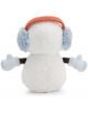 Плюшена играчка Nici - Снежен човек, 15 см, гледан отзад, с оранжеви ушанки и сини ръкавички с бели зиг-заг шарки; пухкав, бял и с разперени ръце.-4-thumb