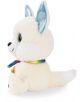 Плюшена играчка Nici - Снежната лисица Nounuk, 15 см - бяла снежна лисица със сини ушички, черни очи и шал в цветовете на дъгата. Стои изправена и гледа наляво - чудесен избор за гушкане!.-4-thumb