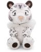 Плюшена играчка Nici - Снежният леопард Eleni, 25 см, с бяла козина с черни и сиви петна, тъмнокафяви уши и бежов нос, седнал изправен и гледащ напред.-2-thumb