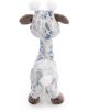 Плюшена играчка Nici - Жирафчето Winny, 20 см, изработена от рециклирани материали, с бяло-синя шарка, кафяви крачета и уши, пухести бели кичурчета на опашката и рогцата - изглед отзад.-3-thumb