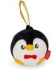 Плюшена играчка за елха Legami - Пингвин е кръгла плюшена украса от пингвин с червена папийонка, жълт клюн и крака, големи очи, златна примка за закачане и етикет Legami - идеална за плюшена коледна украса за празничната ви украса.-1-thumb