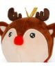 Плюшената играчка за елха Legami - Reindeer е с кафява козина, малки рогца, червен нос и жълта връзка - идеална коледна украса.-3-thumb