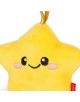 Плюшена играчка за елха Legami - Star: Жълта плюшена звезда с усмихнато лице, черни очи, розови бузки и кафява лента за закачане-идеална коледна украса за вашата елха или като сладък аксесоар Legami.-3-thumb