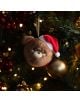Плюшена играчка за елха Legami - Teddy Bear с червена шапка украсява коледната елха с топли светлини и златни топки-перфектна плюшена коледна украса.-6-thumb