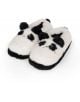 Плюшени пантофи Legami - Panda, размер 35-38, в бяло с черни акценти и сладко панда лице са идеални зимни пантофи за уют и комфорт у дома.-1-thumb