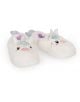 Насладете се на комфорта с плюшените чехли еднорози Legami, размер 39-41-сладки бели пантофи с бродирани очи, розови бузки, пастелни гриви и блестящи сребърни рога за магическо докосване.-3-thumb