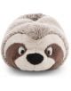 Съчетайте любимите си Плюшени пантофи Nici - Ленивецът Izzy, размер 36-39 с плюшена играчка с лице на ленивец - мека сива и кафява козина, кръгъл черен нос, бродирана усмивка - за максимално уютно преживяване.-4-thumb