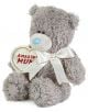 Плюшено мече Me To You - Amazing Mum, 10 см: сиво меченце със синьо носле, бяла панделка и сърце с надпис "AMAZING MUM" - перфектният подарък за майка.-1-thumb