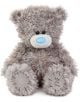 Плюшено мече Me To You - Cute Plush, 19 см, сиво и пухкаво, със син нос и кръпки по ушите и стъпалата. Надписът "Me To You" е избродиран на лявото краче - чудесен подарък за специален човек.-thumb