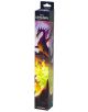 Подложка за игри с карти Ravensburger - Disney Lorcana TCG: Dragon Fire с илюстрация на Малефисънт като дракон сред пламъци и драматични лилави и жълти нюанси.-2-thumb