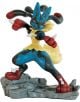 Динамична Mega Lucario ex фигурка със сини, черни и жълти детайли, червени лапи и шипове на гърдите върху скалиста основа от Pokemon TCG: November 2025 Mega Lucario ex Figure Collection - идеална за фенове и колекционери.-3-thumb