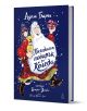 На корицата на "Последният подарък за Коледа" е изобразен Дядо Коледа, който държи розов подарък, а до него на фона на падащ сняг са усмихнато момиче и жълтото му куче.-1-thumb