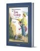 Детска илюстрирана книга "Приключенията на Том Сойер - твърди корици" на български, с цветна корица: Том боядисва ограда пред друго момче и синя райета рамка.-1-thumb