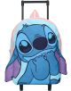 Представяме ви „Раничка за детска градина с тролей Vadobag Stitch – Brave And Courageous“: светлосиня раница с колелца с розови и лилави акценти, идеална като детска раница с колелца. На предната част е изобразен голям графичен мотив на Стич от филма на Д-3-thumb
